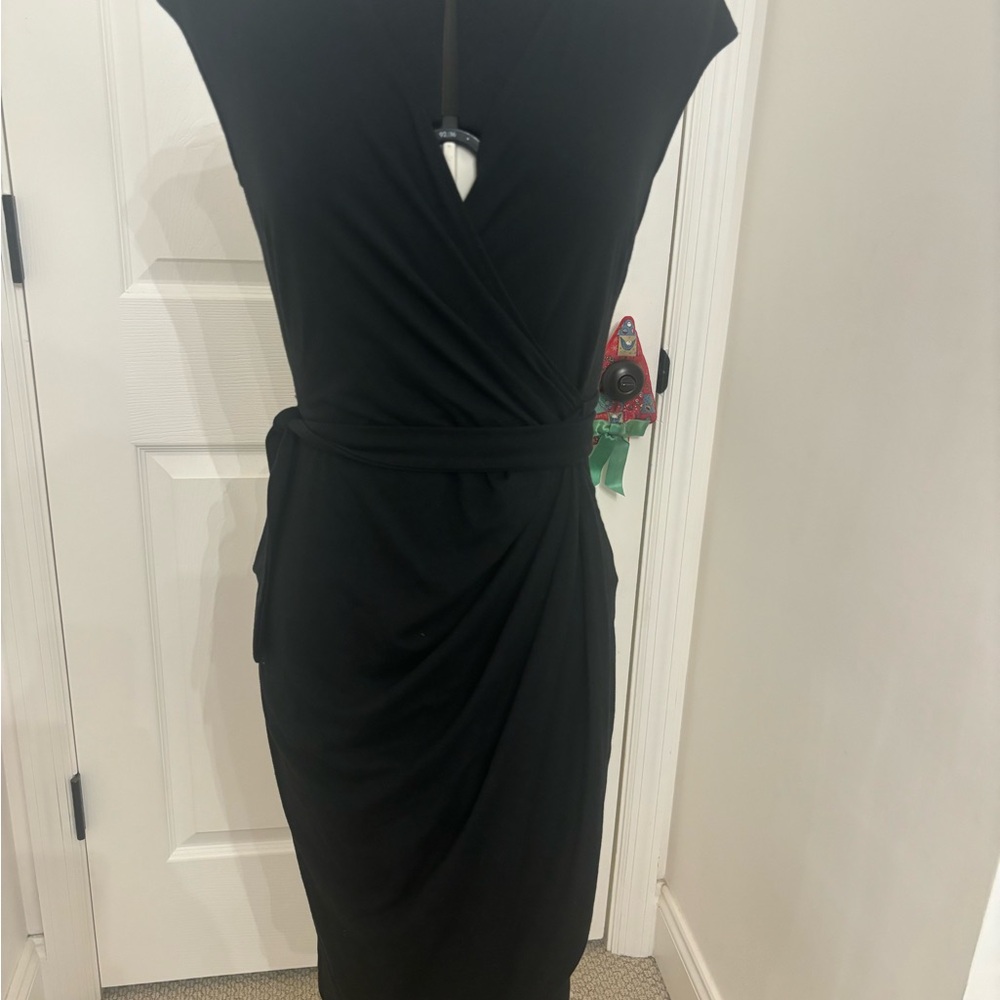 Elegant Black Wrap Dress